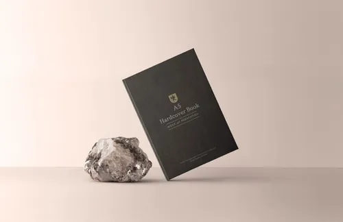 书籍封面模型PSD贴图模板A5 Psd Book Mockup Hardcover