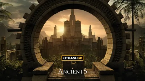 中世纪神秘古老玛雅外星文明奇幻建筑场景3D模型素材 KitB