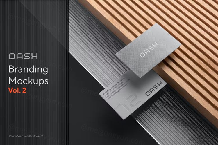 高质量企业办公文具高端品牌VI设计贴图展示样机PSD模板 D