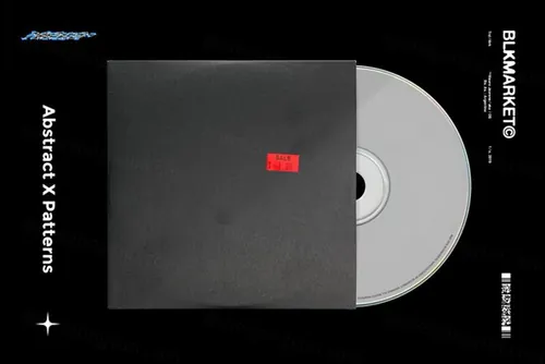 潮流CD音乐封面设计提案样机模板 BLKMARKET - CD-Sleeve Mockup