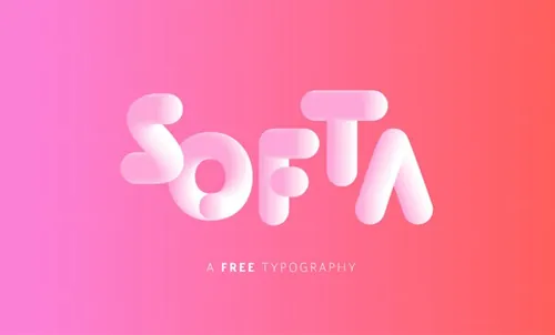 创意特效字体文字模板Softa Vector Typefac