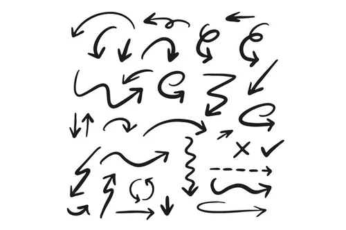 手绘各类箭头EPS矢量素材合辑包 Hand drawn ar