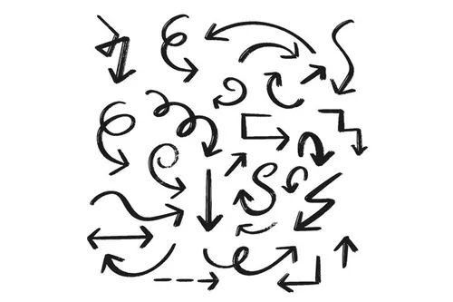 手绘各类箭头EPS矢量素材合辑包 Hand drawn ar