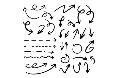 手绘各类箭头EPS矢量素材合辑包 Hand drawn ar