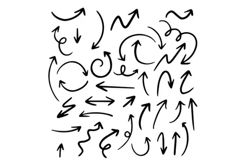 手绘各类箭头EPS矢量素材合辑包 Hand drawn ar