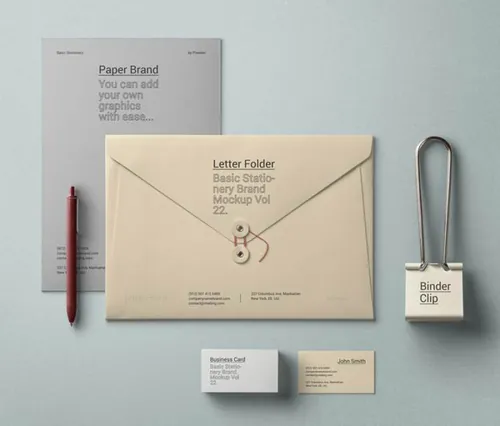 基本文具品牌标记样机 Psd Business Card Brand Mockup Vol6