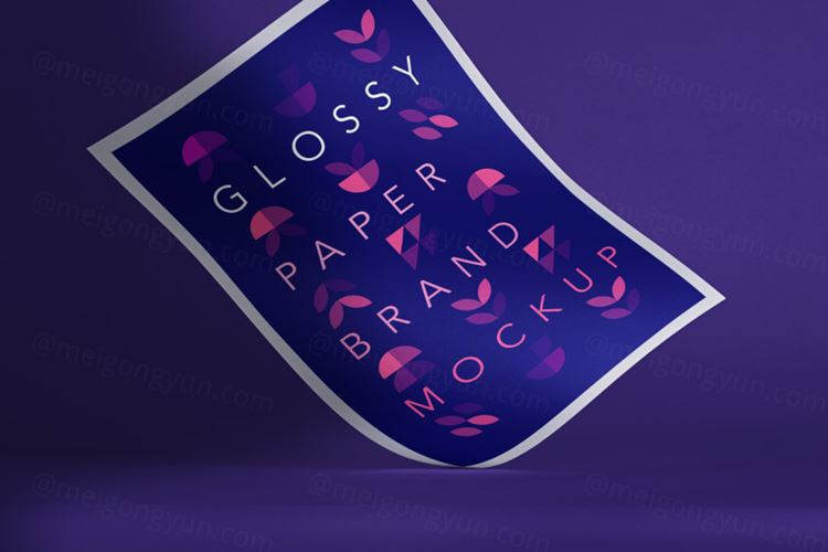 A4纸品牌VI设计展示贴图样机模板 Glossy Branding Psd Paper Mockup