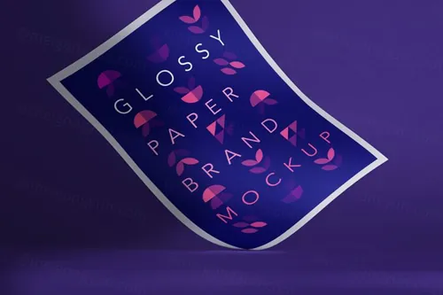 A4纸品牌VI设计展示贴图样机模板 Glossy Branding Psd Paper Mockup