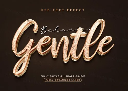 高质量3D立体字金属字体效果PSD模板素材 3d style