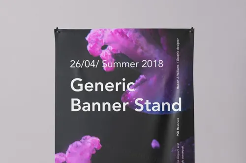 X展架易拉宝样机 Psd Banner Stand Mockup