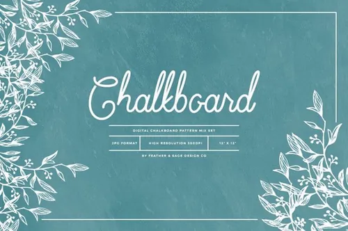 粉笔绘画主题的背景纹理素材 Chalkboard Mix