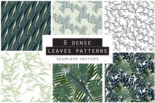 格子四方连续纹理背景素材 Leaves Seamless P