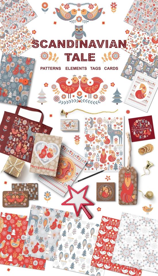 高端优雅的斯堪的纳维亚风格动物Scandinavian Ta