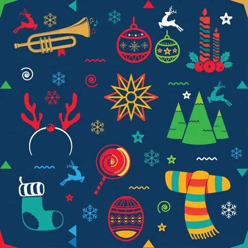 圣诞节无缝背景矢量素材seamless patterns