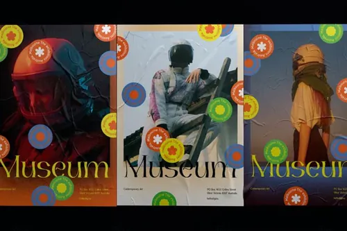 现代街头流行排版装饰海报设计PSD模板 A3 Poster