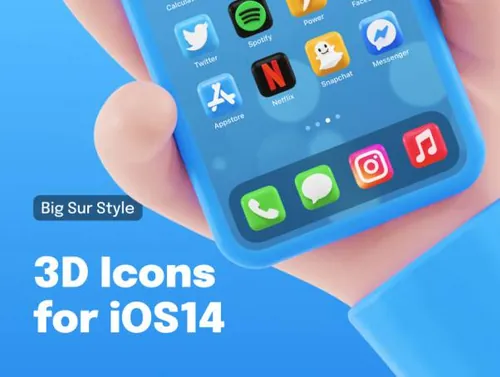 最新苹果系统Big Sur风格3D图标 3D App Icons fo