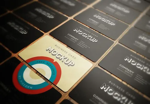 Business Cards Mockup 商务名片设计贴图展示样机素材