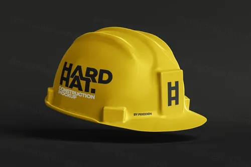 安全帽施工样机 Psd Hard Hat Construction Mockup