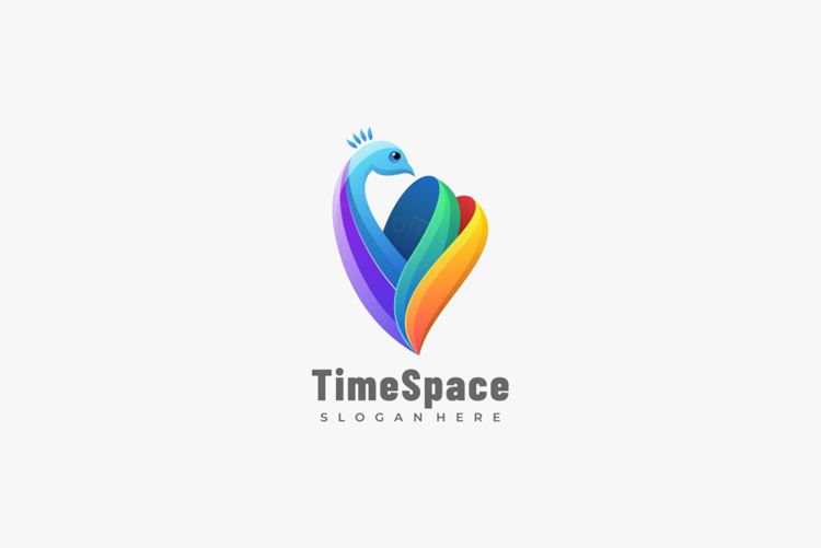 渐变多彩动物LOGO商标矢量素材 Logo illustration gradient colorful style