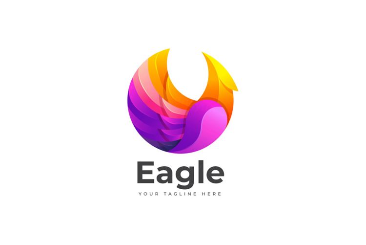 渐变多彩狐狸动物LOGO商标矢量素材 Logo illustration gradient colorful style