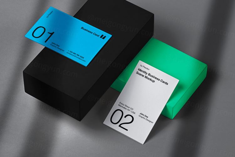 品牌设计提案名片场景样机模板素材 Identity Brand Psd Business Card Mockup