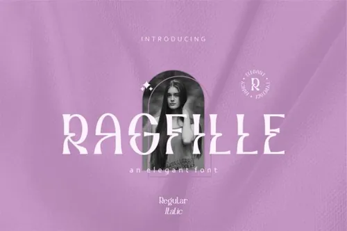 优雅时尚的现代衬线英文字体 Ragfille Font