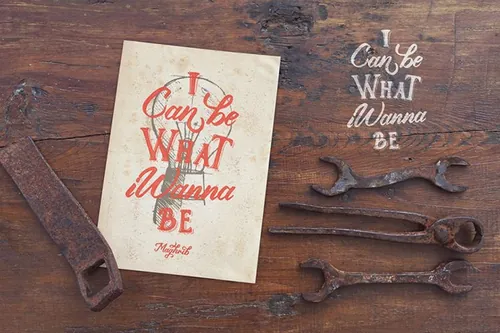 复古海报模型PSD贴图模板Vintage Poster Mockup