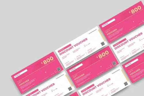 时尚高端简约多用途的新年圣诞节打折促销sale礼品券入场券门票设计矢量模板srtp-gi...