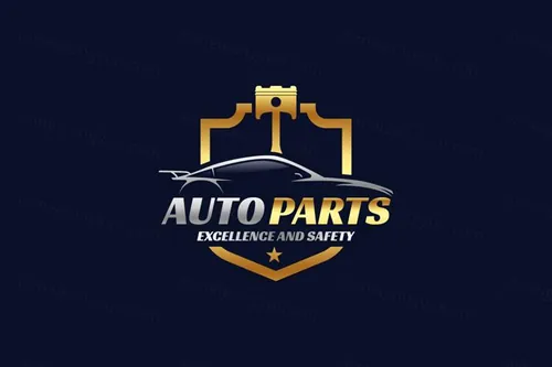 金色渐变汽车售后维修美容保养检测服务品牌店徽标LOGO标志矢