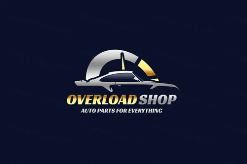 金色渐变汽车售后维修美容保养检测服务品牌店徽标LOGO标志矢