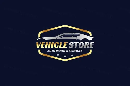 金色渐变汽车售后维修美容保养检测服务品牌店徽标LOGO标志矢