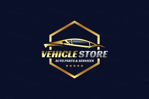 金色渐变汽车售后维修美容保养检测服务品牌店徽标LOGO标志矢