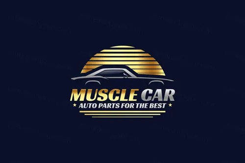 金色渐变汽车售后维修美容保养检测服务品牌店徽标LOGO标志矢