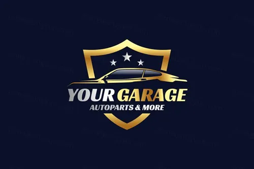 金色渐变汽车售后维修美容保养检测服务品牌店徽标LOGO标志矢