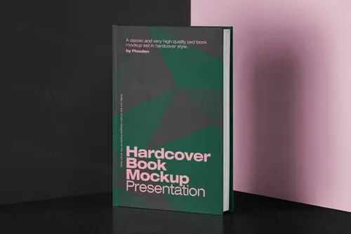 带有精装本的经典精美psd书籍样机 Psd Book Mockup Hardcover 2