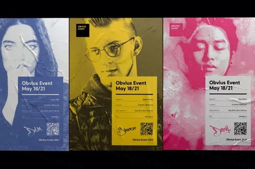 现代街头流行排版装饰海报设计PSD模板 A3 Poster