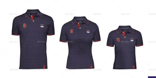 男士polo衫模型PSD贴图模板Polo Shirt for Men  Women  Kids Mock-up