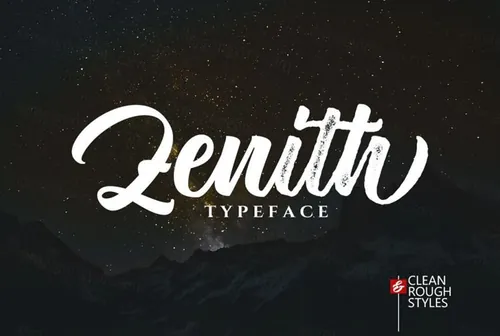 简洁粗糙风格的脚本字体 Zenith Script