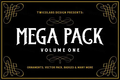 个性字体素材 Twicolabs Mega Pack