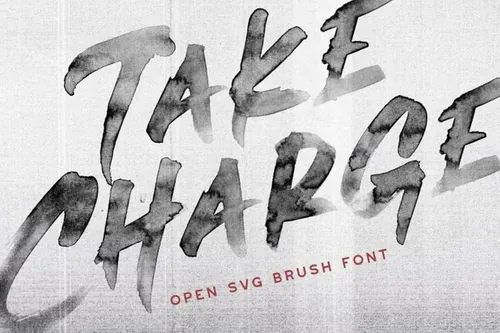 水墨手写字体 Take Charge  OpenType S