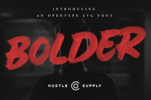 粗体笔刷字体 BOLDER Smallcaps SVG Br