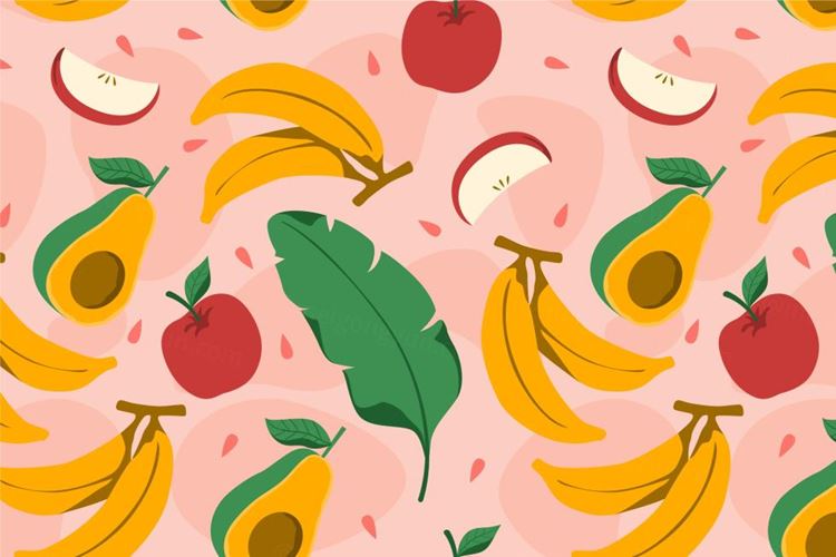 夏季暑假夏天水果饮料夏日装饰无缝拼接图案素材 Summer