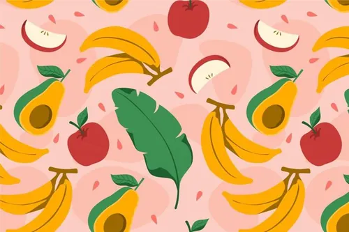 夏季暑假夏天水果饮料夏日装饰无缝拼接图案素材 Summer