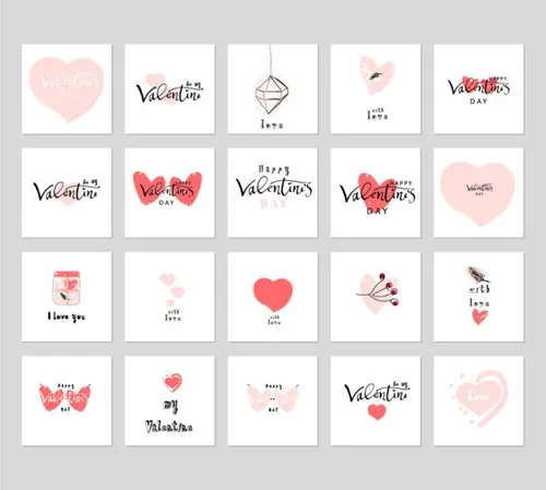 情人节女神节母亲节婚礼季浪漫活动爱心图标大合集