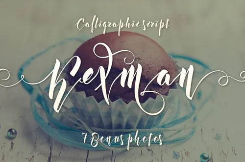英文手写书法字体 Kexman script