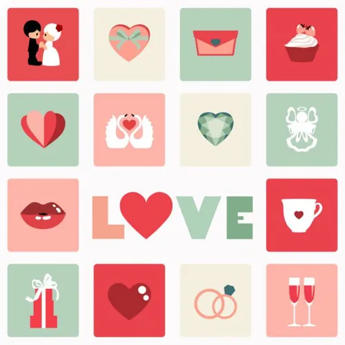 情人节女神节母亲节婚礼季浪漫活动爱心图标大合集