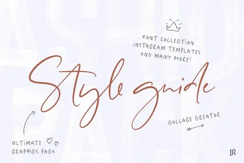 草书英文字体 Style guide