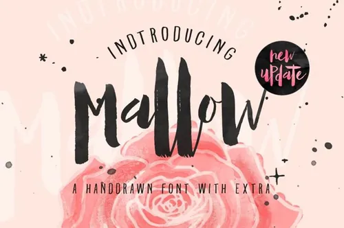 手写英文字体模型 Mallow Typeface  EXTR