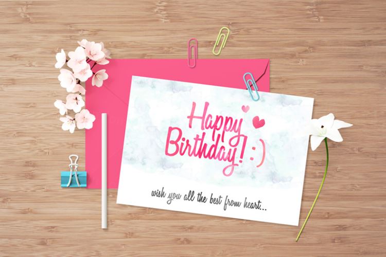 贺卡模型PSD贴图模板Greeting Card Mockup