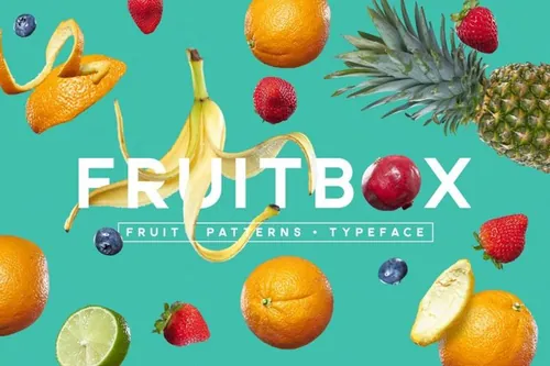 水果衬线字体 FruitBox  Font. Pattern